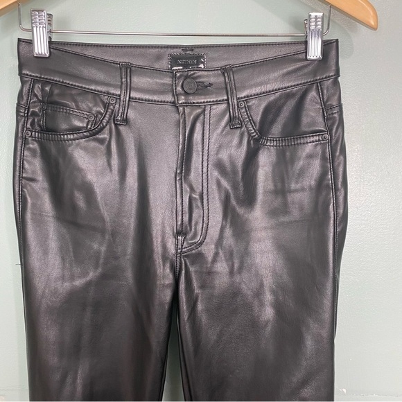 MOTHER The Insider Ankle Wax On Wax Off Sz 26 Faux‎ Vegan Leather - Picture 2 of 8